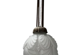 Art Deco Muller Frères Luneville Style Pendant Light, 1930s
